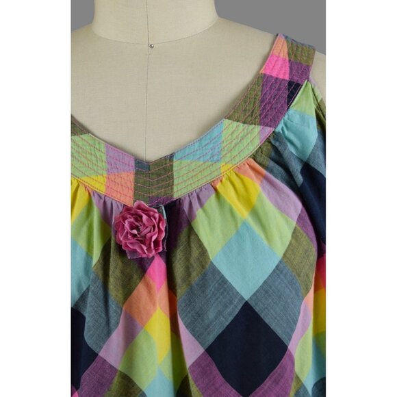 MARC JACOBS RAINBOW PLAID SLEEVELESS DRESS - Picture 3 of 7